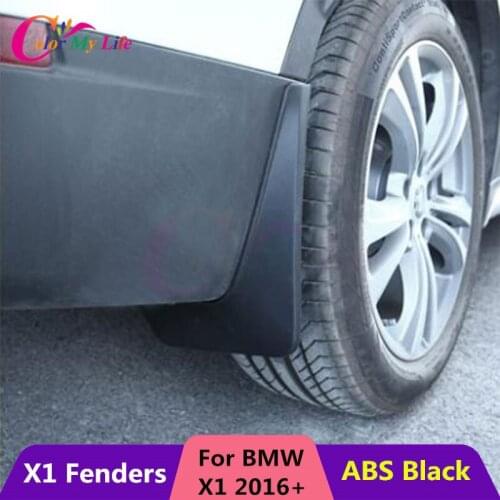 4Pcs/Set ABS Black Splash Mud Guard Fender Protective Cover For BMW X1 F48 2016 2017 Car Accessories