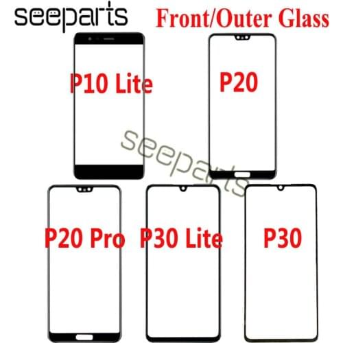 For Huawei p20 P30 Outer Glass Front Glass Lens Replacement Screen For Huawei P10 / P30 Lite Outer Glass Front Glass P20 Pro