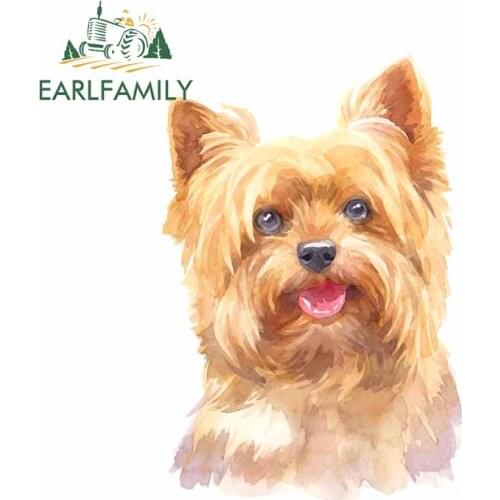 EARLFAMILY 13cm x 9cm for Colour Painting of Yorkshire Decal Cartoon VAN Waterproof Car Stickers Personality Windows Decoration