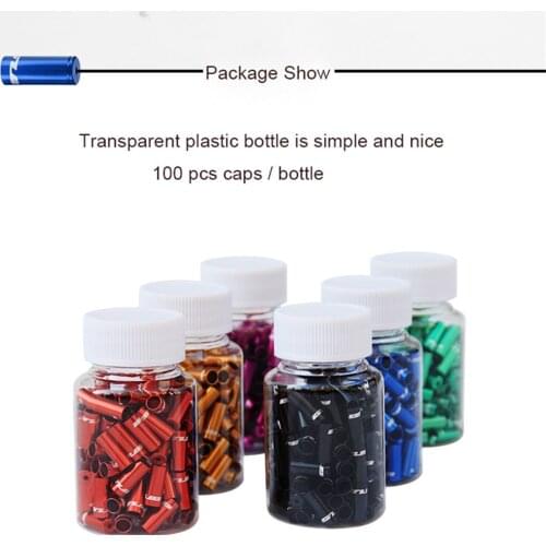 Gub 100pcs 4/5MM MTB Bike Brake Cable Caps Gear Shift Line Connector Adapter Regulator Adjust Housing Cap For Derailleur Cable