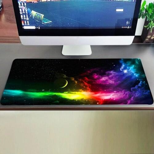 Art Table Mats Personalized Fabric Mouse Pad Office Carpet Desk Pad Mouse Mat Black Big Mousepad Rubber Mat for Computer Table