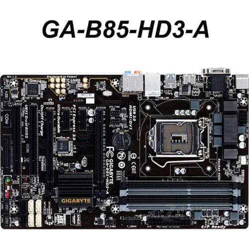 For GIGABYTE GA-B85-HD3-A Motherboard B85-HD3-A Socket LGA1150 DDR3 For Intel B85 B85M Original Desktop Used Mainboard