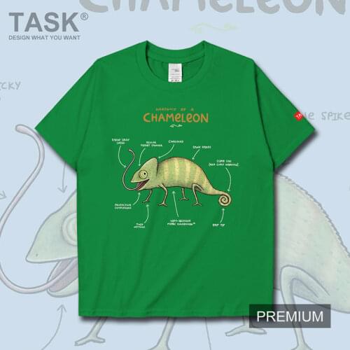 Lizard Chameleon Analysis Chart Fun Cartoon Pattern mens t shirt meeting fashion Short Sleeve t shirt for men clothes summer