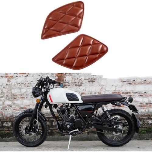 Motorcycle Tank Sticker Retro Motorbike Tank Protection Vintage Decoration Cafe Racer Style Knee Grip Moto Tank Pad