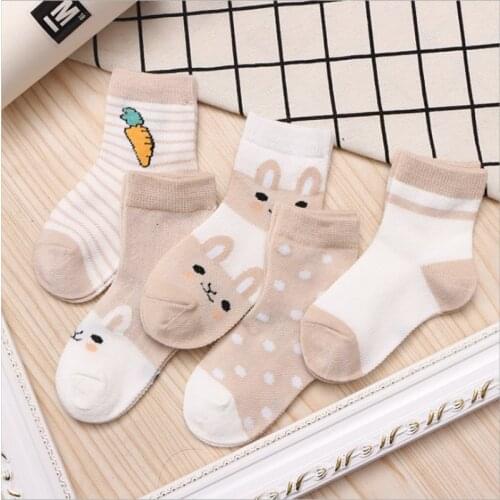 2020 new 1 piece autumn winter spring childrens cotton socks student socks floor anti-skid socks boys and girls multi-color soc