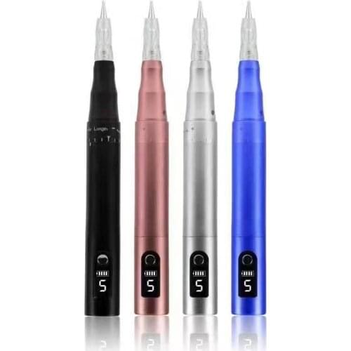 New Wireless Machine Permanent Makeup Eyebrow 5 Gears Tattoo Machine Pen Gun Digital Microblading Eyeliner Lip Cartridge Needles