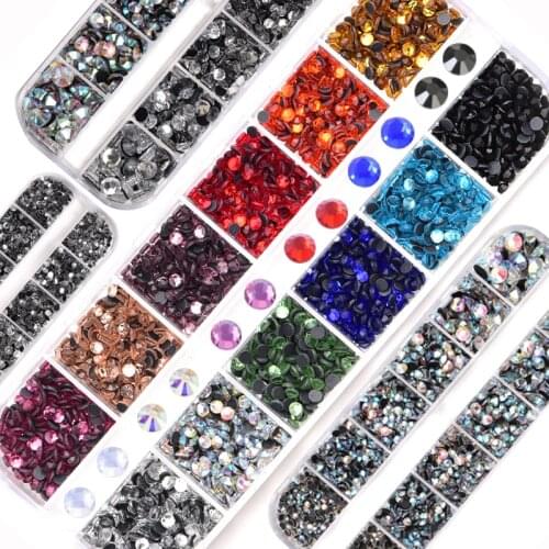 OLEEYA HIGHLY RECOMMEND Glue on стразы DMC Hot fix rhinestones Mix 6 Sizes Iron on клей стразы клеевые для одежды Garment F0238