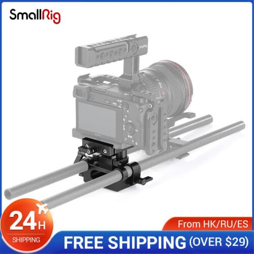SmallRig Universal 15mm Rail Support System Baseplate For Sony/Panasonic/Canon/Fujifilm/Nikon Camera Quick Release Plate-2272