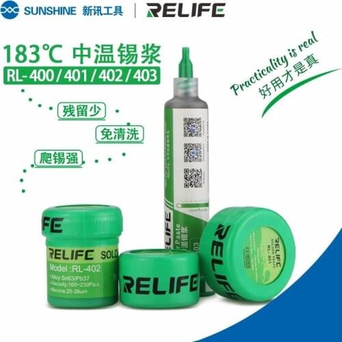 Medium temperature solder paste RL-400 / 401/402 20G 30G 40G 183 Used to repair BGA solder for iPhone Useful maintenance tools