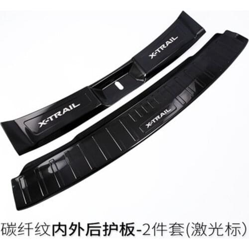 Car Styling for Nissan X-Trail T32 2017-2019 304 stainless steel car Rear Bumper Protector Sill Trunk Tread Plate Trim