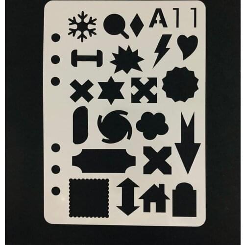 A5 Looseleaf Bullet Journal Stencils for Scrapbook Organizer Notebook Monthly&weekly Plan Writing Aid Paint Tools Drop Shipping