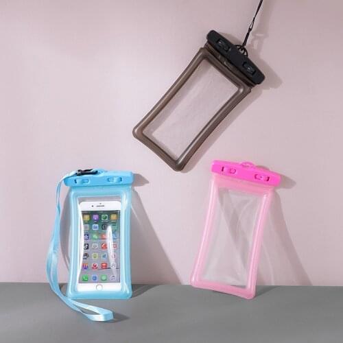 Universal Floating Airbag Swimming Bag Waterproof Mobile Phone Pouch Cell For 6 Inches Phone Case Swim Diving Surfing Beach