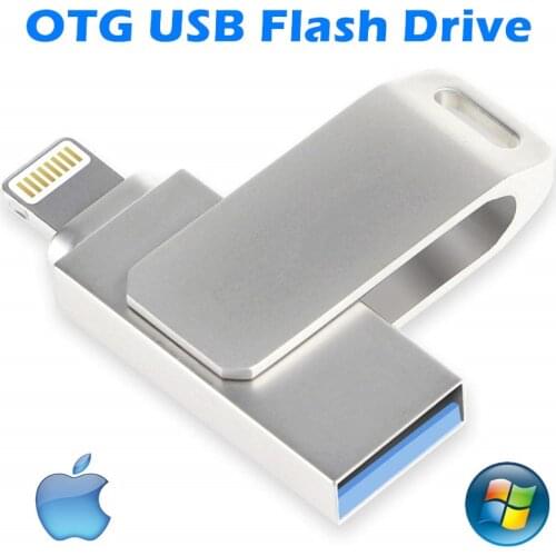 Usb Flash Drive For iPhone se 6/6s/6Plus/7/7Plus/8/X Usb/Otg/Lightning 2 in 1 Pen Drive For iOS External Storage Devices 32gb 64