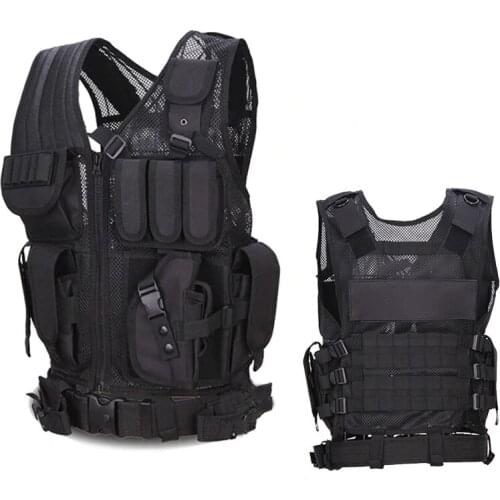 Military Tactical Police Vest Outdoor Hunting Vest CS Gaming Molle Waistcoat Armor Sports Wear Training Paintball Vests Assault