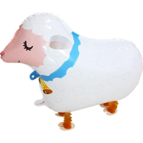 1PC Cute Sheep Foil Balloon Cartoon Walking Animals Pet Helium Balloons For Kids Baby Shower Birthday Party Decoration and Gifts