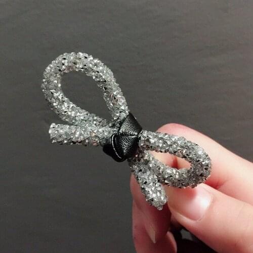 2019 Womens Fashion Bow wild Shining Hair Barrettes Full Diamond Crystal Hairpin Hair Clips Female Alloy Hairpins Headdress