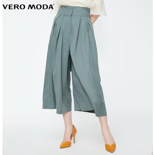 Vero Moda Womens OL Lace-up High-rise Capri Casual Pants | 31936J509