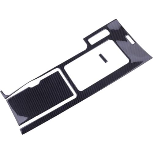 1 Set Gear Shift Panel Trim Central Console Panel Cover Sticker LHD Carbon Fiber Black Fit for Ford Mustang 2010-2012 2013 2014