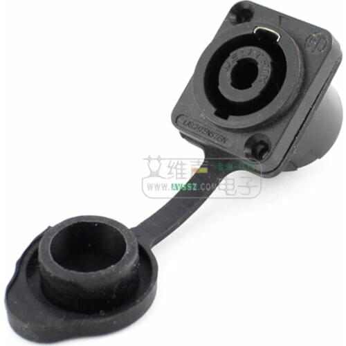 1Pcs audio speaker D-type base socket dustproof and waterproof rubber cover NL4MP NEUTRIK power supply aviation seat