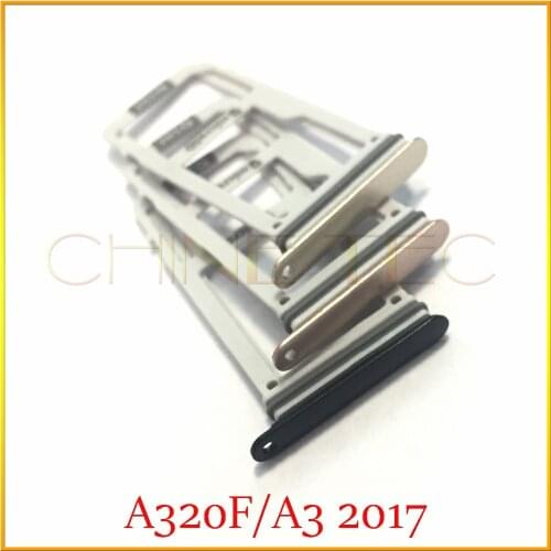 1pcs New original For Samsung Galaxy A3 2017 A320F Nano SIM Card micro SD Tray Holder Slot Adapter