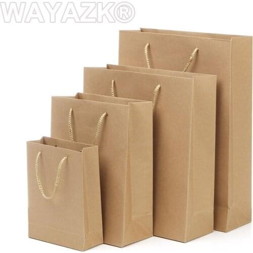 100PCS/lot) 260gsm brown kraft paper bag shopping for gift