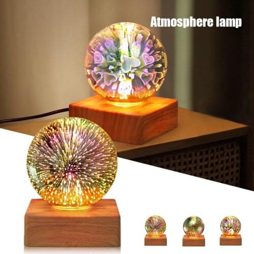 3d Magics Starry Sky Atmospheres Light Decoration Usb Fireworkes Night Light For Childrens Bedroom Sunset Lamp Decorative Light