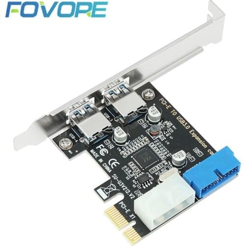 USB 3.0 pci-e adapter 2 port usb to pcie Front Panel 20pin 20 pin USB3.0 hub PCI express controller Card adapter