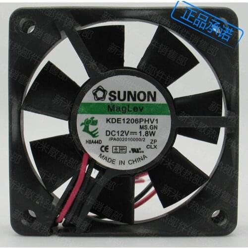 USED SUNON 6015 KDE1206PHV1 12V 1.8W 2lines Maglev cooling fan