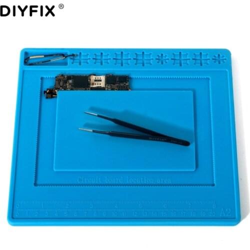 24*22mm Big Heat-Resistant Silicone Pad Desk Mat Electronic PCB BGA Soldering Repair Work Insulation Mat Hot Air Station Tools