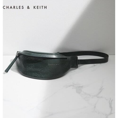 CHARLES＆KEITH New Arrival for Summer 2021 CK2-80780953 Womens embossed zipper crossbody belt bag