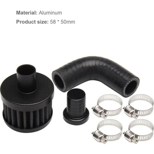 Crank Case Vent Reroute Filter Kit Durable Modification Aluminum Black Ventilation Line Change Kit for Dodge 2007.5-2017