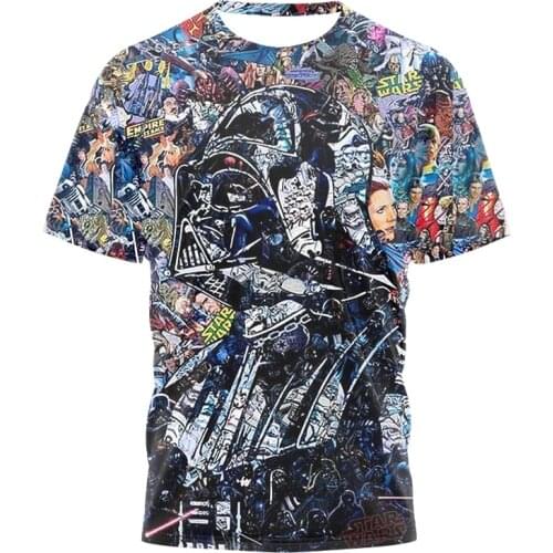 Disney Star Wars Men Clothes 2021 New Mens Summer Men Short Sleeve T-shirt 3D Print T Shirt Casual Breathable Funny T Shirts