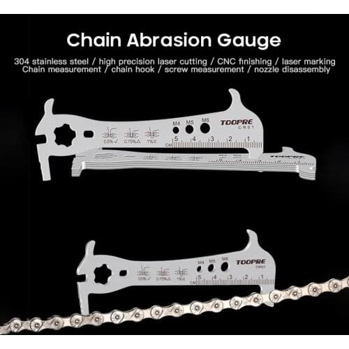 Bicycle Chain Wear Indicator Three-in-one Chain Measurement Checker Ruler MTB Bike Chains Gauge Portable Caliper Cycling Parts