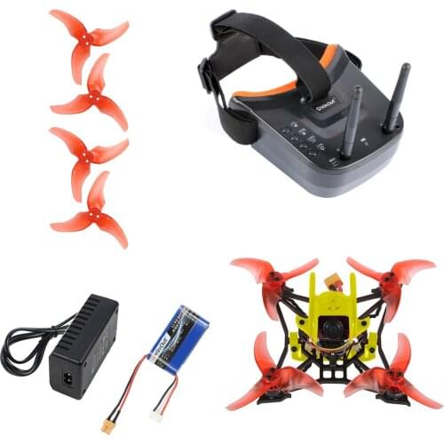 JMT T10 Indoor DIY RC Drone Kit 2.5 Inch 100mm FPV Racing Drone With LST-009 FPV Goggles Crazybee F4 PRO V3.0/ Frsky Receiver