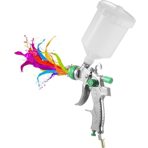 Gravity Feed Air Spray Gun HVLP Sprayer Paint Gun with 600ML Cup 1.4mm Nozzle for Painting Car Furniture Wall