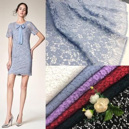 LASUI Good quality 1.5m *1.5m NEW 6 colors cord eyelash lace fabric French Weeding Dress fashion cloth skin-friendly C0249