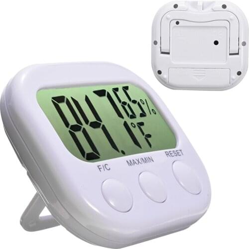 1pc Mini LCD Digital Indoor Thermometer White 0-50 Humidity Meter Gauge Test Tool Temperature Analysis Measurement Tools