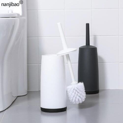 Nanjibao Household Creative Toilet Brush Set Bathroom Cleaning Long Handle To No Dead Ends Free Punching Soft hair Toilet Brush