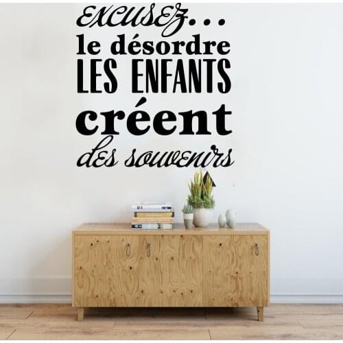 French Good Memory Quote Wall Sticker Kids Room Bedroom French Family Memory Love Quote Wall Decal Nursery Living Room Vinyl