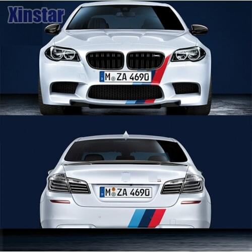 KK M Performance Car Bonnet Stripe Sticker For BMW E38 E39 E46 E53 E60 E61 E64 E70 E71 E85 E87 E90 E83 F10 F30 F20 F35 GT M3 M5