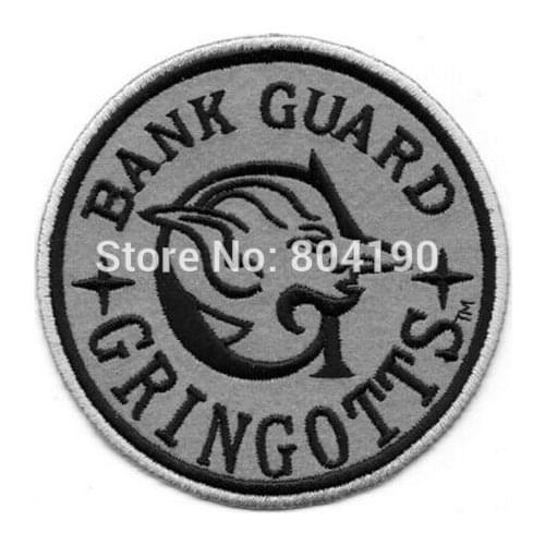 3" Gringotts Bank Guard Embroidered Patch Universal Studios Embroidered Iron On Patch retro applique wholesale
