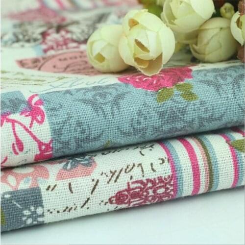 New plain color Remnant cloth cotton fabric charm packs patchwork fabric quilting handmade Butterfly rose letter linen fabric