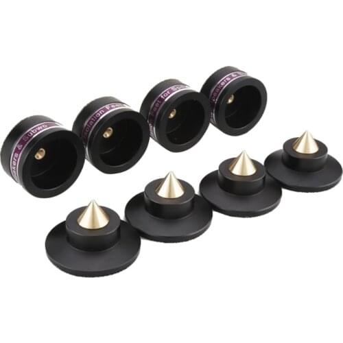 P82F 4Pcs Aluminum Shockproof Spike Pads Isolation Stand Feet for audiocrast IF03S/IF03B Amplifier Speaker Turntable Player