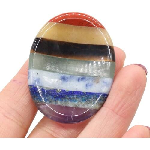 1pcs Natural Stone Reiki Heal Pendants Charms for DIY Earring Necklace Bracelet Jewelry Making Women Jewelry Gift Size 35x45mm