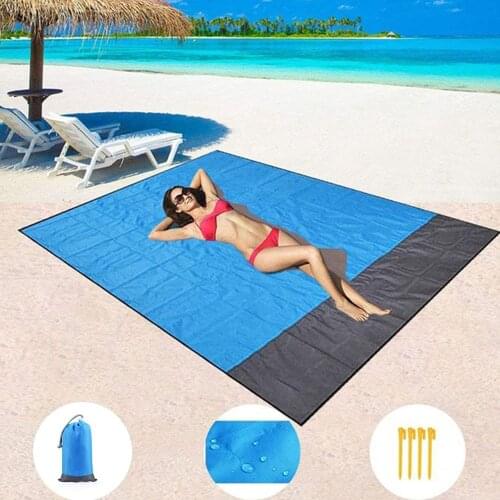Portable Beach Blanket Waterproof Camping Bed Beach Mat Outdoor Picnic Tent Mattress Camping Equipment 200*210CM