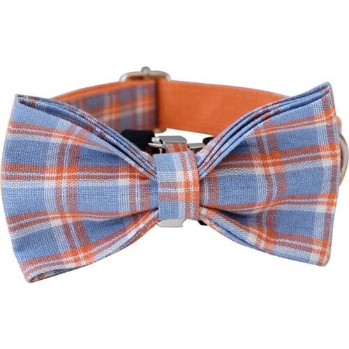 Grid 09s Leser Engraved Dog Collar Retailing Cool Plaid Collar HandmadeTraction Rope Orange on the bottom grid