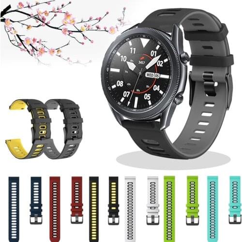 Sport Silicone Band for Samsung Galaxy Watch3 Strap Replace for Samsung Galaxy Watch 3 45 41mm fashion Bracelet smart watch band