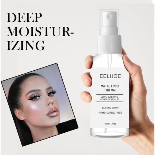 1pcs Makeup Setting Spray 50ml Matte Natural Moisturizing Oil Control Spray Transparent Fix Cosmetic Makeup Long-lasting Sp H1G3
