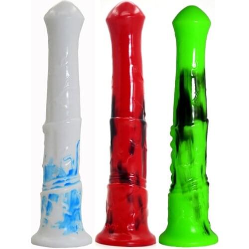 Super Realistic Horse Penis Silicone Long Dildo Sex Toys For Man Women Gay Sucker Cock Anal Plug Dildo Super Big Penis For Women
