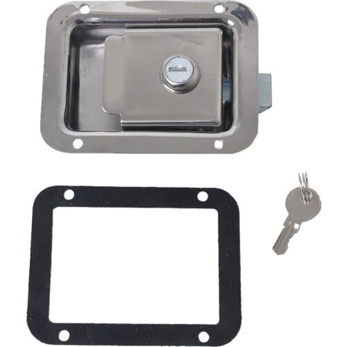 Stainless Steel Tool Box Caravans Entry Dead Bolt Lock Latch&Key&Gasket